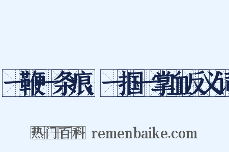 一鞭一条痕，一掴一掌血反义词是什么意思的图片